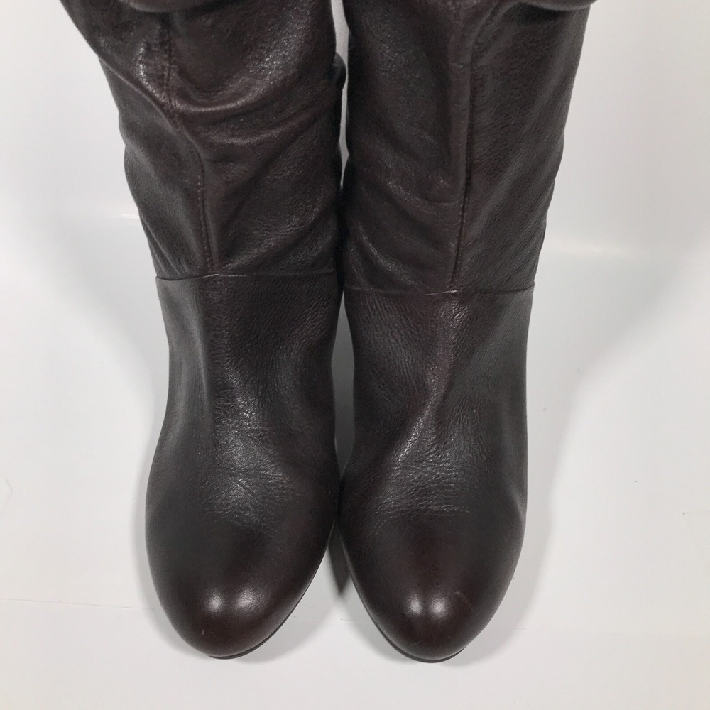 Antonio Melani Womens US Size 8 Black Leather Knee High Tall Boots 2" Heel - Picture 11 of 16